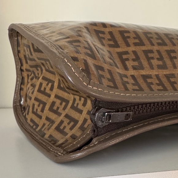 Fendi Tan Monogram Clutch/Pouch with COA - Picture 5 of 12